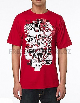 Triko pánské Vans OTW Checker Blaste Cardinal