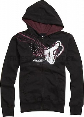 Mikina pánská Fox Spillage zip Front Fleece Black
