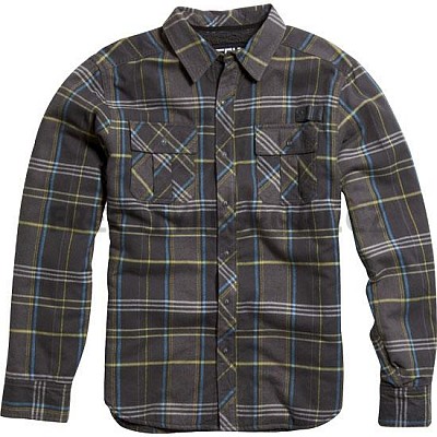 Košile pánská Fox Clancy Sherpa Flannel Charcoal