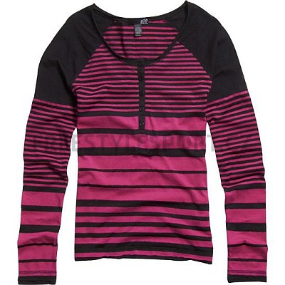 Triko dámské Fox Retro Rider Henley Fuchsia