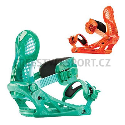 Vázání na snowboard pánské K2 Hurrithane Teal Orange
