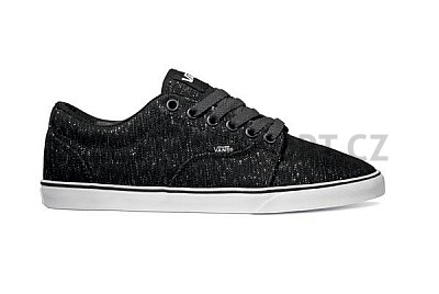 Boty dámské Vans KRESS - Canvas Sparkle Black Wite SP13