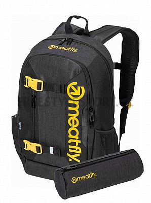Meatfly Batoh BASEJUMPER BLACK/CHARCOAL HEATHER 22L