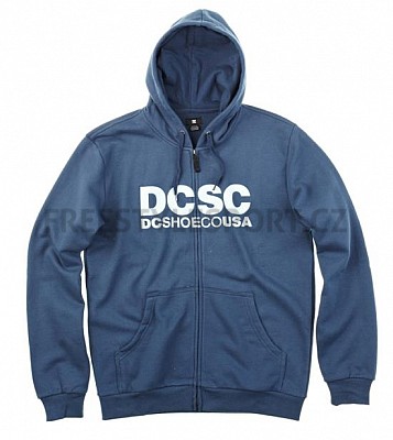Mikina pánská DC DEECEE Fullzip Hooded Dark Denim