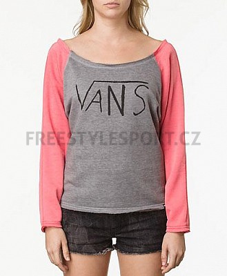 Mikina dámská Crew VANS STREET CRED - Sorbet Heather SP13