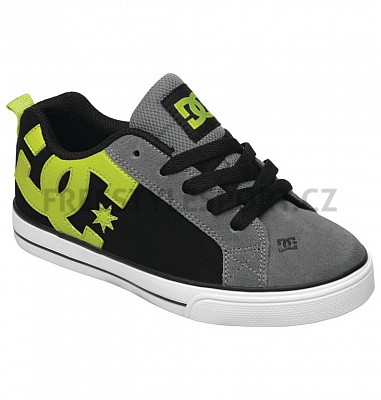 Boty dětské DC COURT GRAFFIK VULC - GREY LIME GREEN SP13