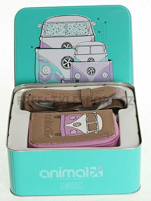 Box Pásek Peněženka Animal Amber Gift