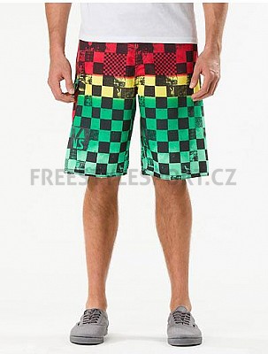 Plavky pánské Vans Off The Wall Boardshort - Rasta Scan Check SP13