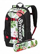 Meatfly Batoh BASEJUMPER WHITE TROPICAL 22L