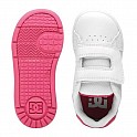 Boty DC Net Velcro Toddlers White Pink Plaid