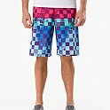 Plavky pánské Vans Off The Wall Boardshort - Blue Fade Scan Check SP13