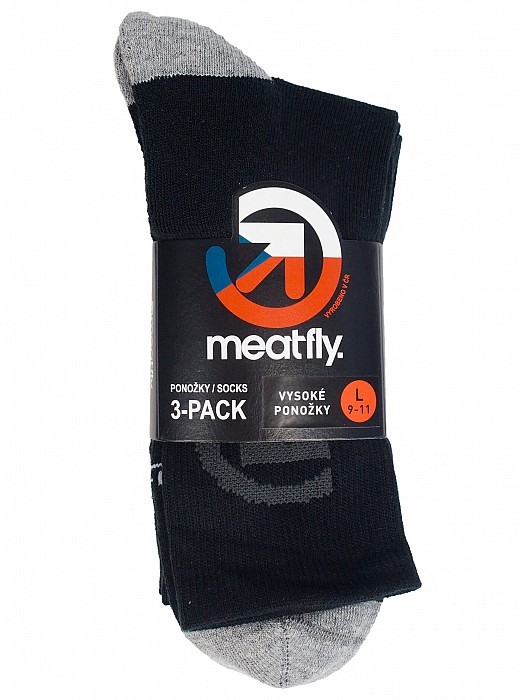 Ponožy MEATFLY LONG SOCKS BLACK