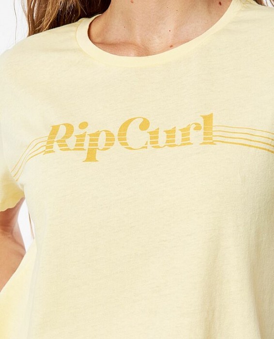 Triko RIP CURL RE-ENTRY STANDARD TEE LIGHT YELLOW