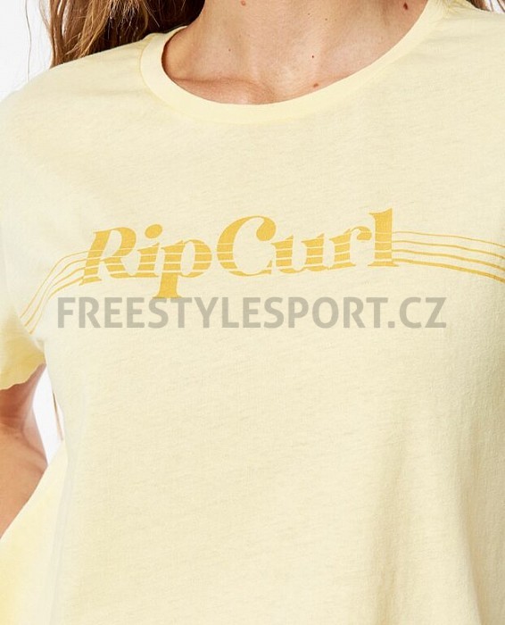 Triko RIP CURL RE-ENTRY STANDARD TEE LIGHT YELLOW