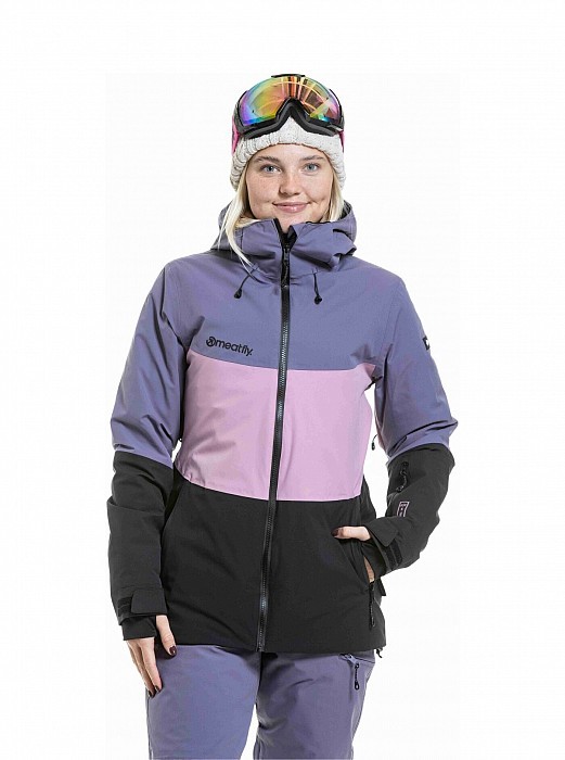 Dámská bunda MEATFLY KIRSTEN BLACK/ PURPLE LIGHT
