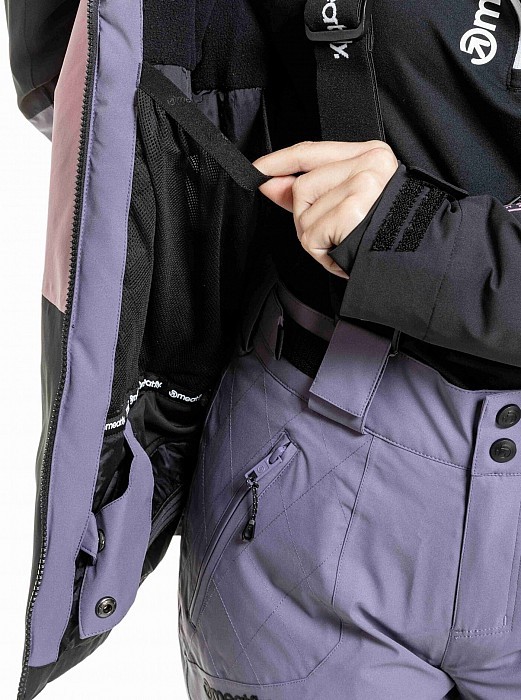Dámská bunda MEATFLY KIRSTEN BLACK/ PURPLE LIGHT
