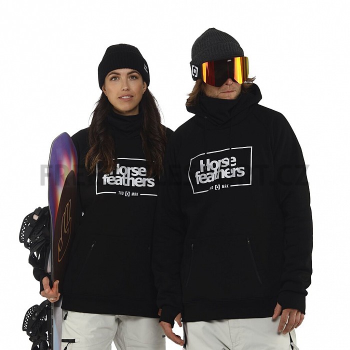 Mikina HORSEFEATHERS SHERMAN SWEATSHIRT BLACK