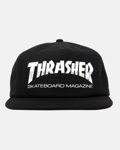 Kšiltovka THRASHER SKATE MAG SNAPBACK BLACK/WHITE