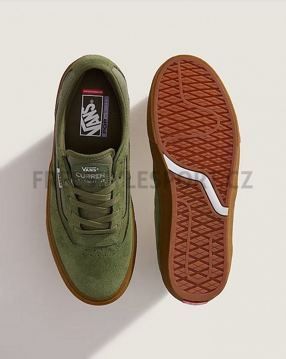 Tenisky VANS SKATE CURREN CAPLES CREPE GREEN/GUM