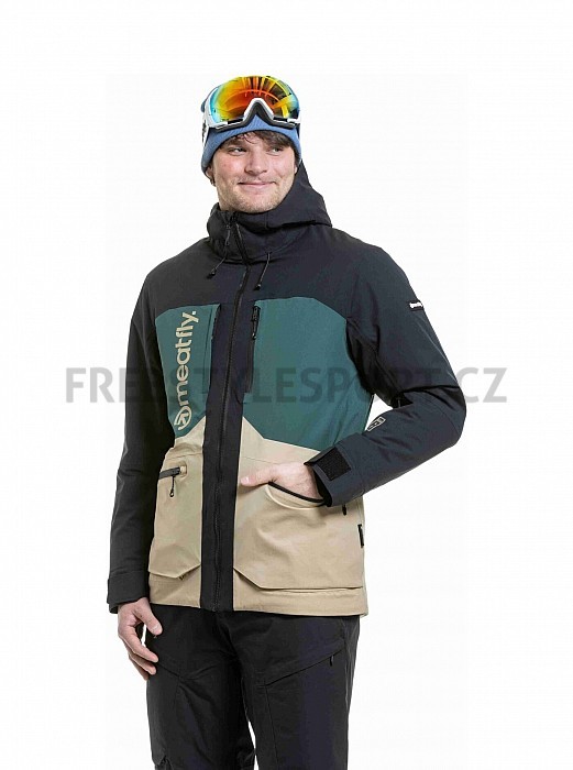 Bunda MEATFLY MANIFOLD JACKET BLACK/SAFARI