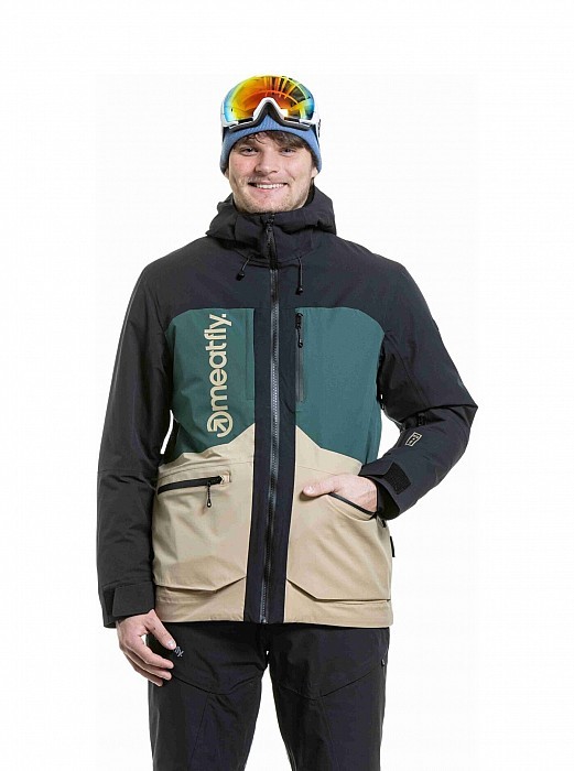 Bunda MEATFLY MANIFOLD JACKET BLACK/SAFARI