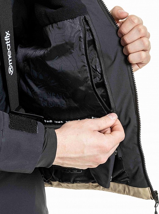 Bunda MEATFLY MANIFOLD JACKET BLACK/SAFARI