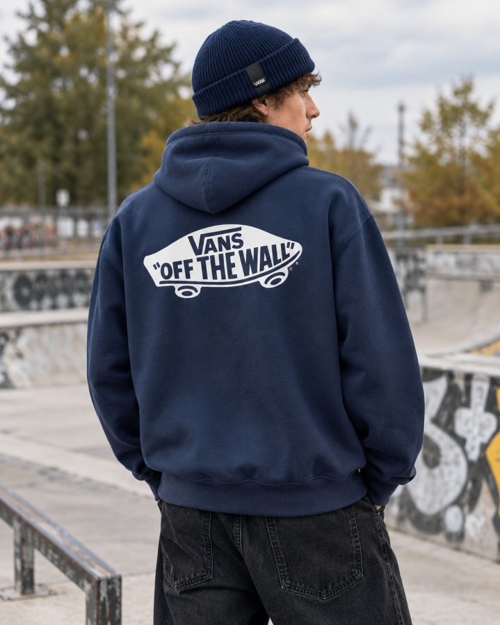 Mikina VANS DOUBLE STANDARD PULLOVER HOODY DEEP INDIGO