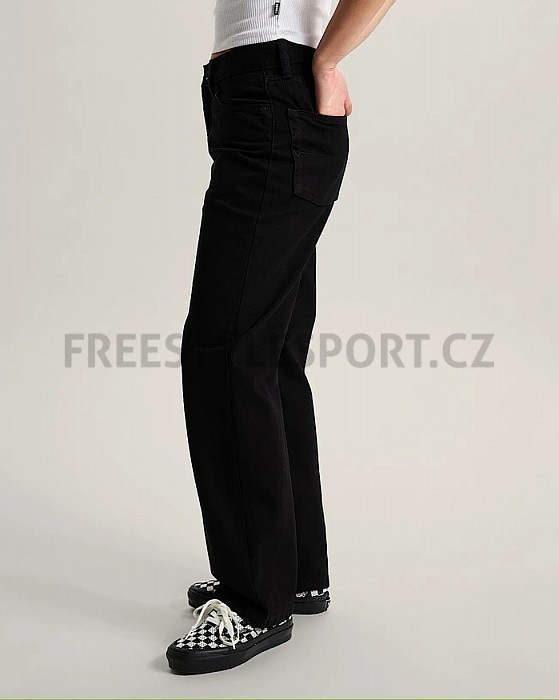 Kalhoty dámské VANS CHECK 5 MID RISE STRAIGHT BLACK RINSE