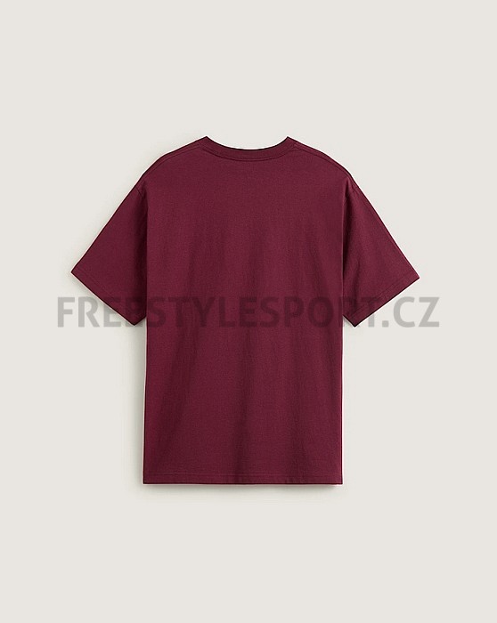 Triko VANS LEFT CHEST II LOOSE SS BURGUNDY