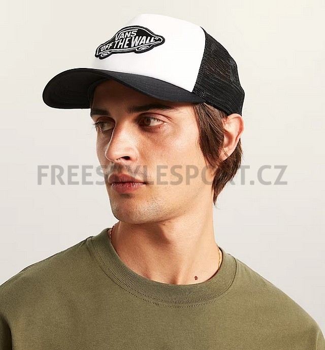Kšiltovka VANS CLASSIC PATCH CURVED BILL TRUCKER BLACK/WHITE