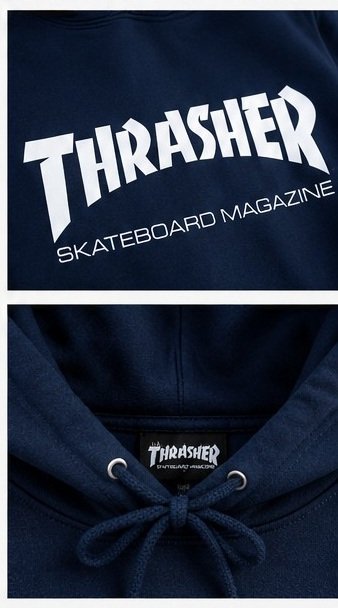 Mikina THRASHER SKATE MAG HOOD NAVY BLUE