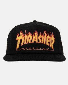 Kšiltovka THRASHER PRINTED FLAME SNAPBACK BLACK