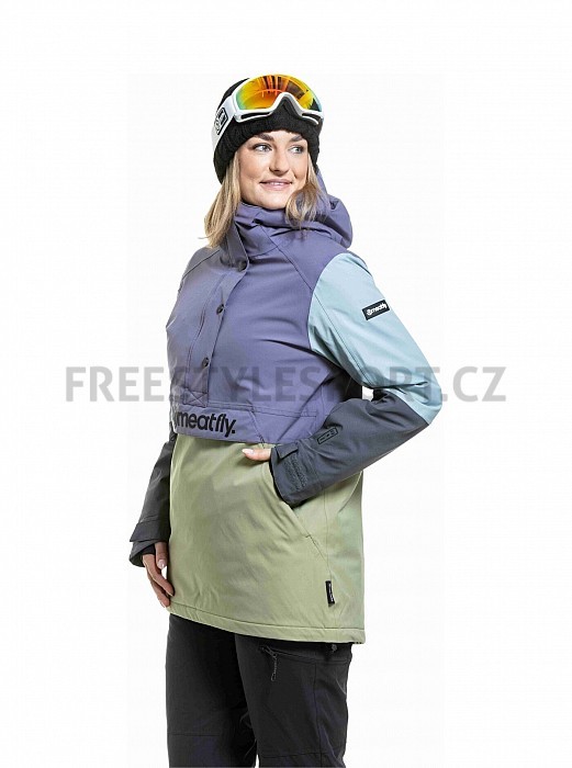 Bunda MEATFLY AIKO JACKET 25/26 OLIVE LIGHT/PURPLE LIGHT