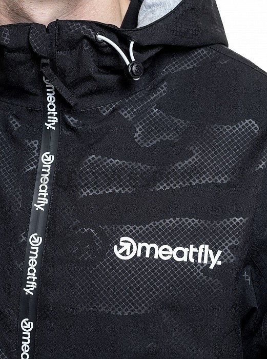 Pánská bunda MEATFLY FINN MORPH BLACK EMBOSS
