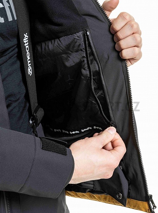 Bunda MEATFLY MANIFOLD JACKET BLACK/CHAI TEA