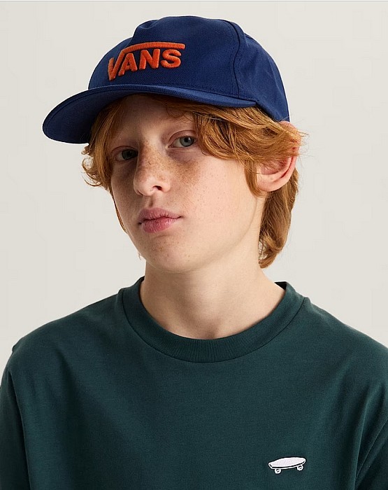 Kšiltovka VANS DROP V LOGO SNAPBACK YOUTH DEEP INDIGO