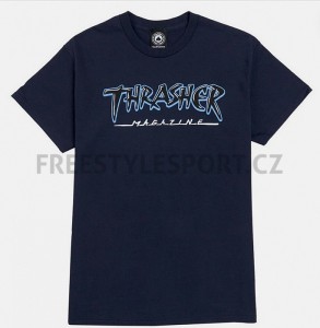 Triko THRASHER SLASH T-Shirt NAVY