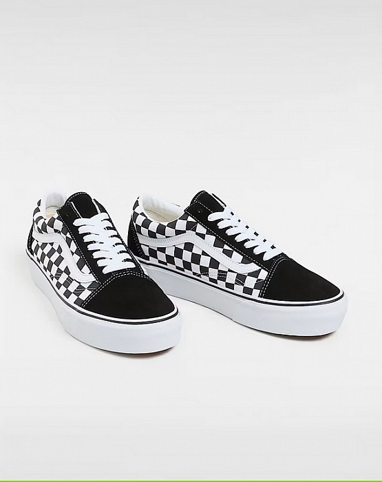 Tenisky VANS OLD SKOOL PLATFORM (CHECKERBOARD) BLACK/TRUE WHITE