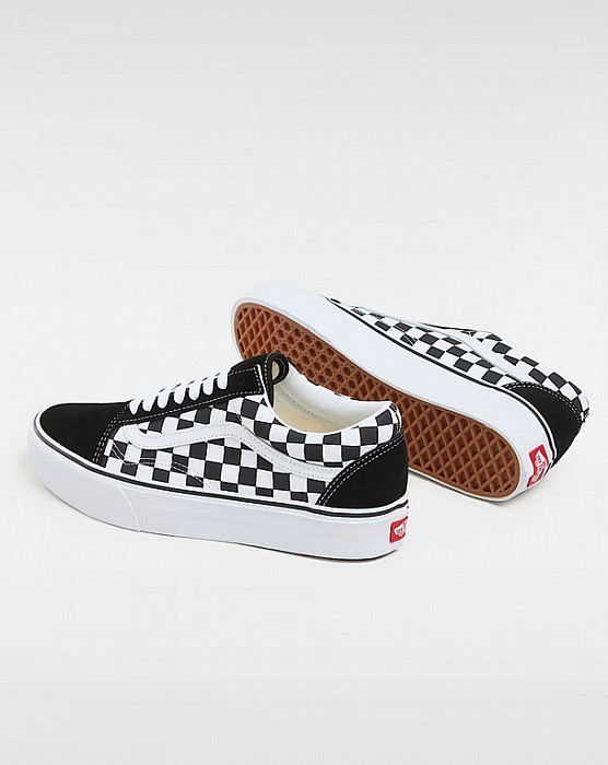 Tenisky VANS OLD SKOOL PLATFORM (CHECKERBOARD) BLACK/TRUE WHITE