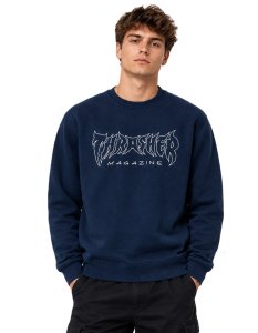 Mikina THRASHER METAL CREWNECK NAVY