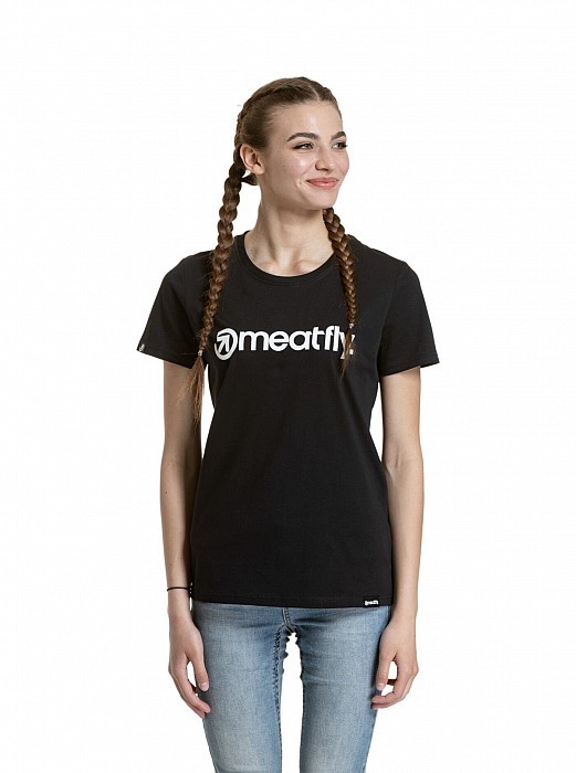 Triko MEATFLY LADIES MF LOGO T-SHIRT BLACK
