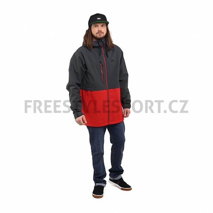 Bunda HORSEFEATHERS CLOSTER II JACKET 22/23 PHANTOM/LAVA RED