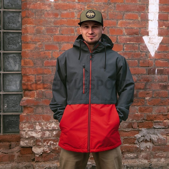 Bunda HORSEFEATHERS CLOSTER II JACKET 22/23 PHANTOM/LAVA RED