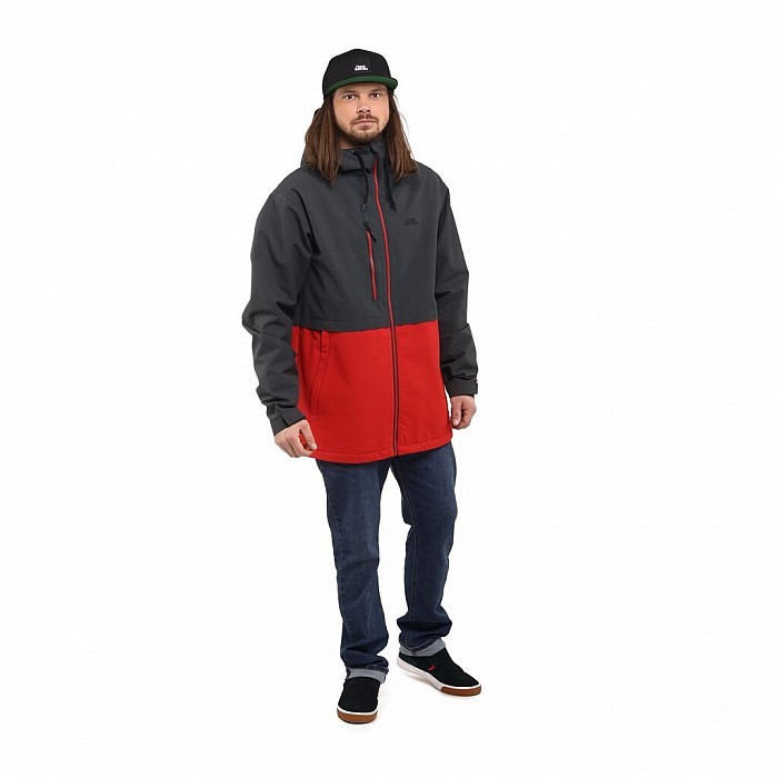 Bunda HORSEFEATHERS CLOSTER II JACKET 22/23 PHANTOM/LAVA RED