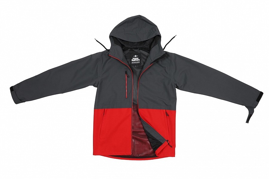 Bunda HORSEFEATHERS CLOSTER II JACKET 22/23 PHANTOM/LAVA RED
