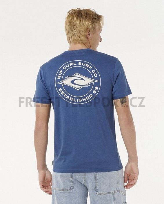 Triko RIP CURL STAPLE TEE LIGHT NAVY
