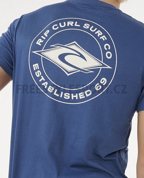 Triko RIP CURL STAPLE TEE LIGHT NAVY