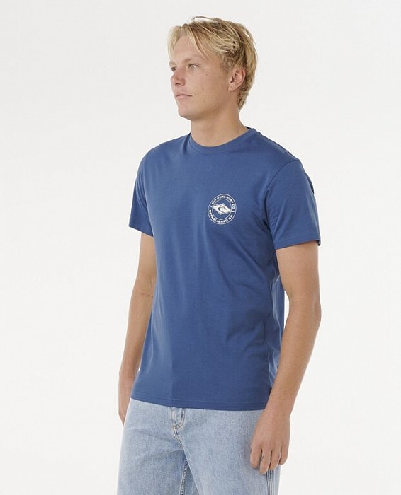 Triko RIP CURL STAPLE TEE LIGHT NAVY