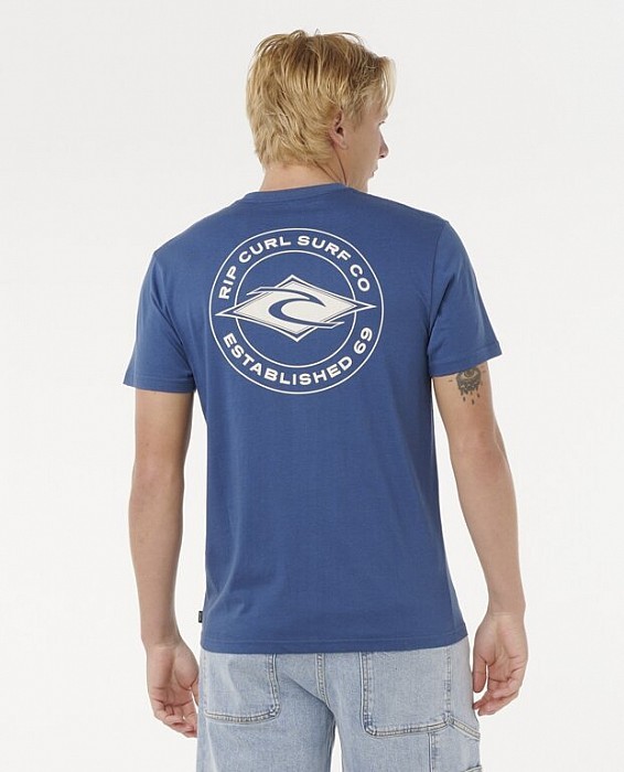 Triko RIP CURL STAPLE TEE LIGHT NAVY