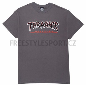 Triko THRASHER SLASH T-Shirt CHARCOAL